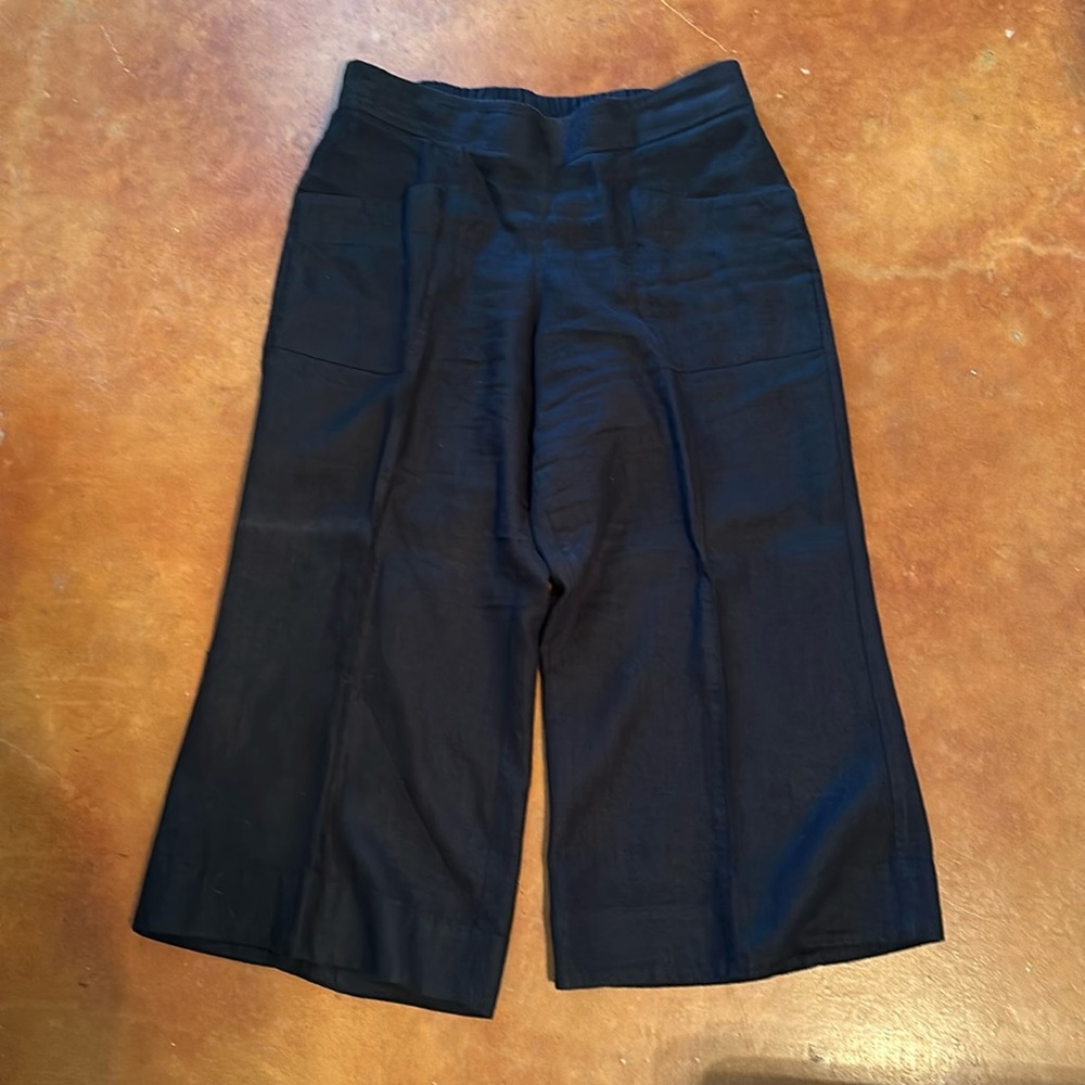 Wide leg black linen Ivy Jane pants
